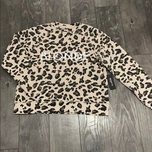 Brunette The Label Leopard Sweatshirt-Blonde ❤️
